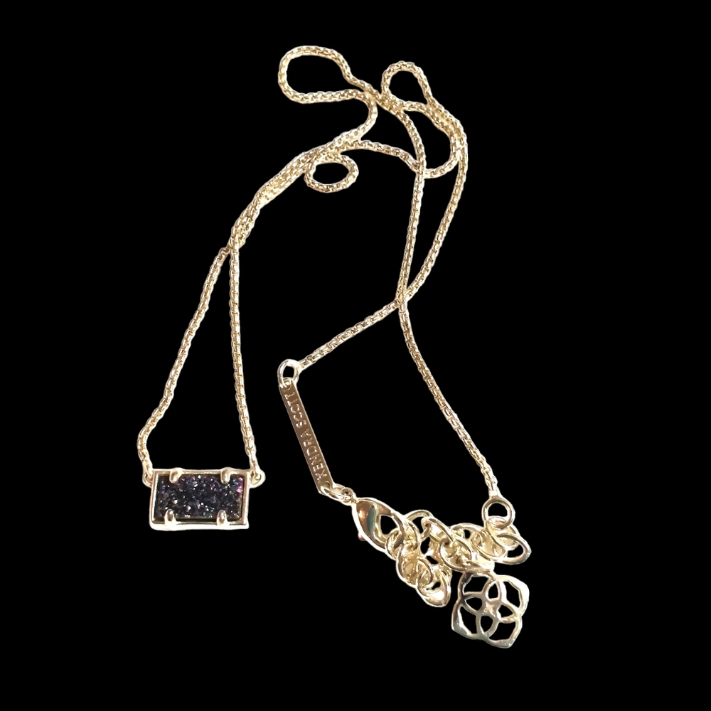 Kendra Scott Pattie multi colored drusy necklace.